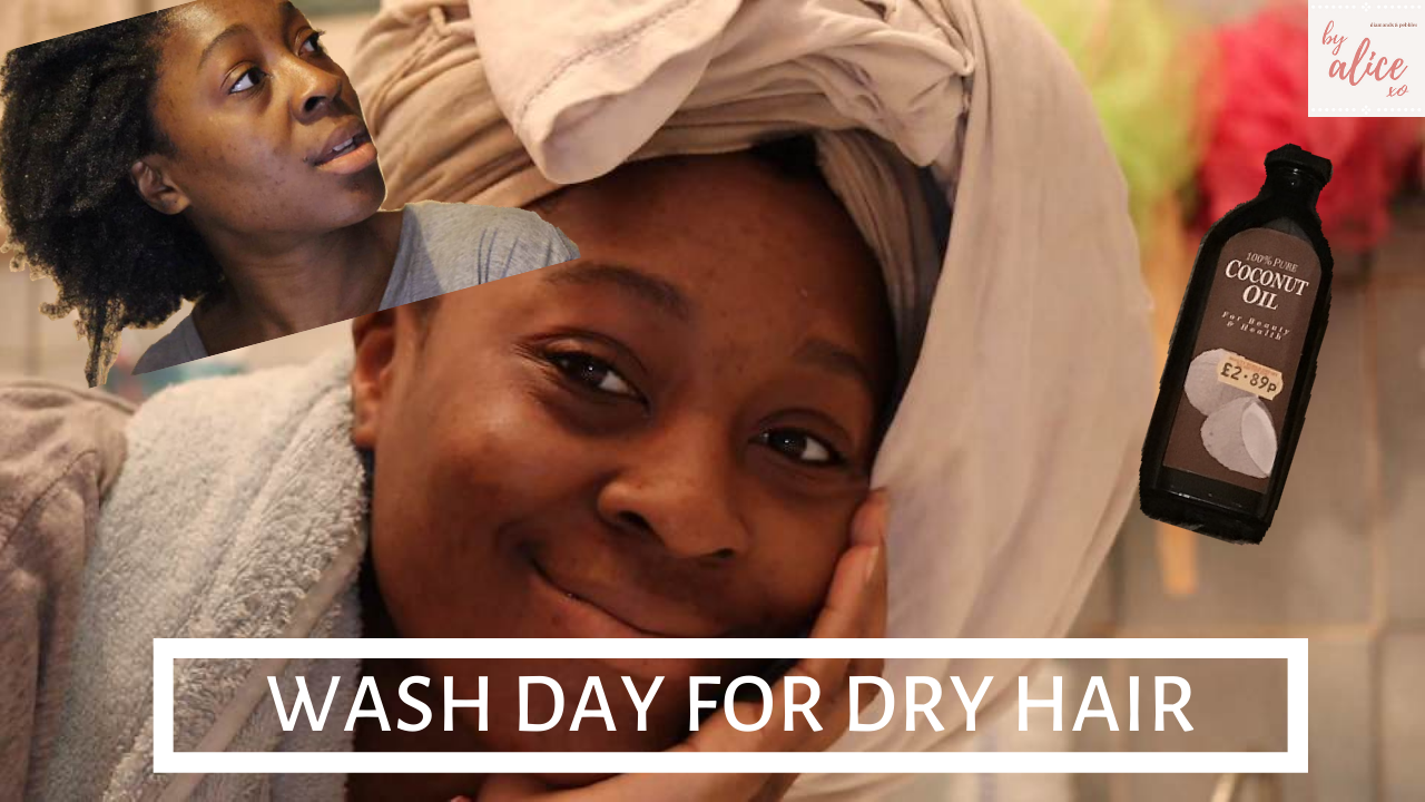 coconut oil hair treatment, hair, 4c hair, wash day, afro hair, coconut